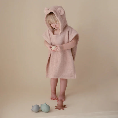 Mushie Poncho Towel Bear (Blush)