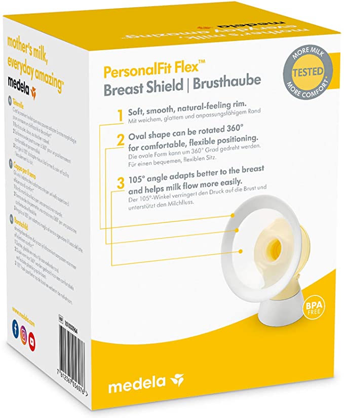 Medela - NEW PersonalFit Flex Breast Shield (Pack of 2) - Medium