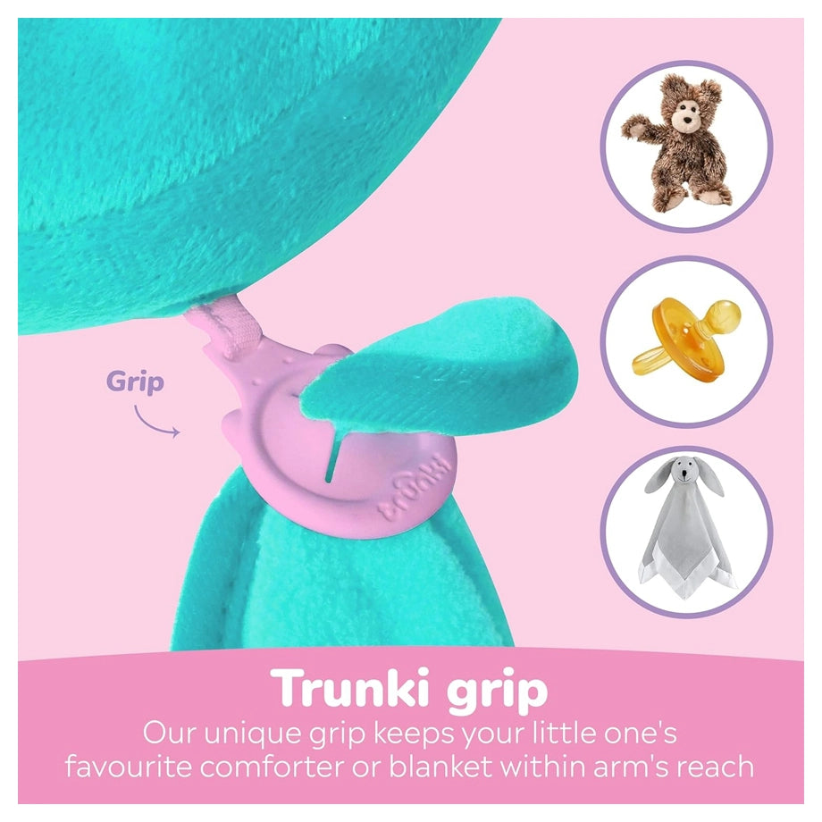 Trunki Travel Neck Pillow Includes Grip for Comforter (Blue)