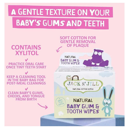 Jack N' Jill Baby Gum & Tooth Wipes (25 Pack)