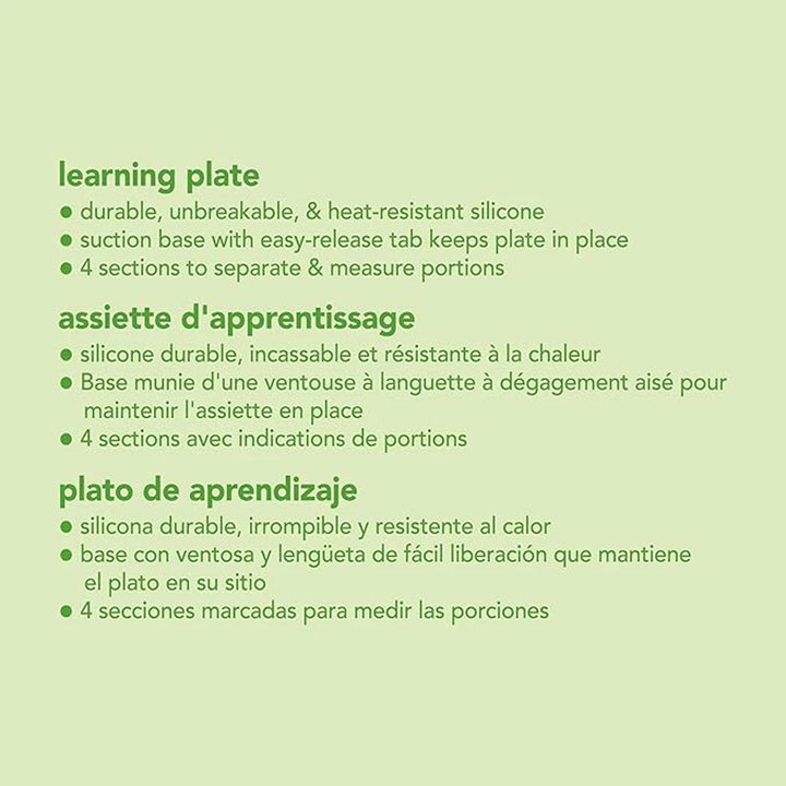 Green Sprouts Learning Plate (Aqua)