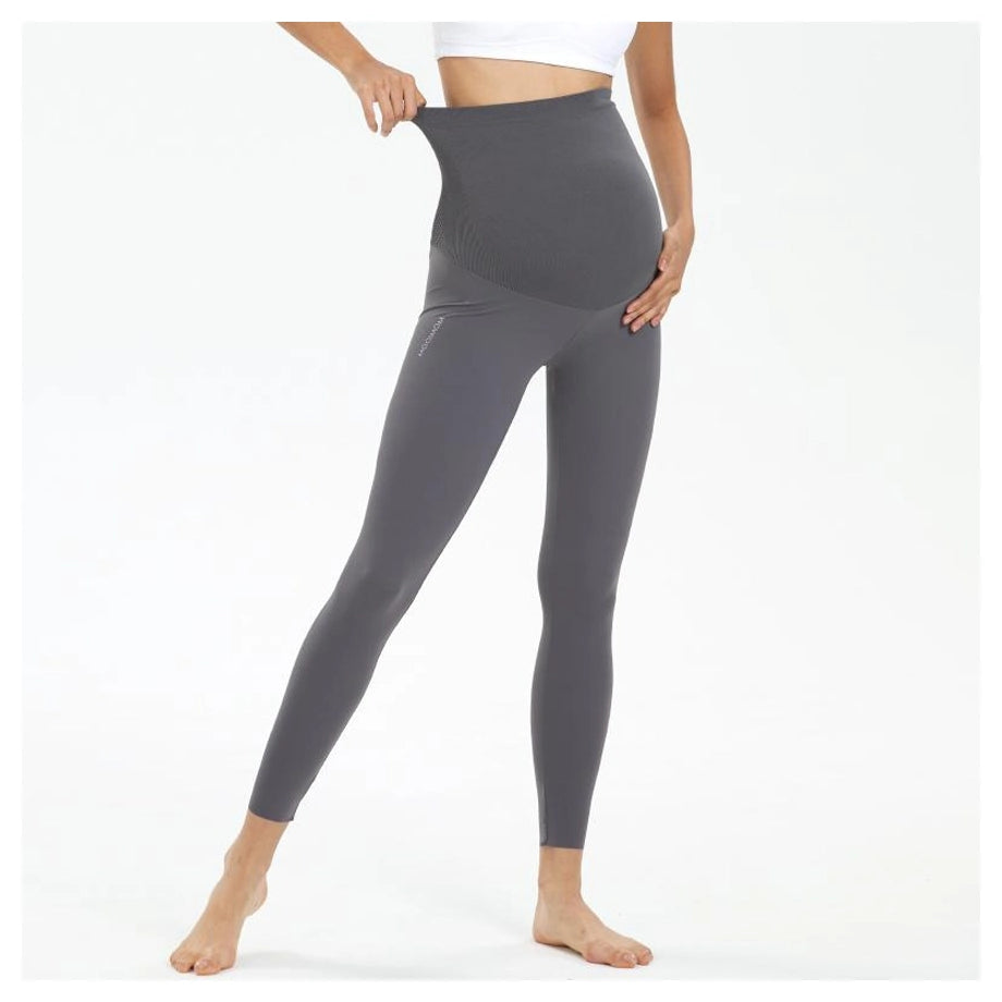 Mooimom Ulti Comfort Belly Cover Maternity Leggings (Grey)