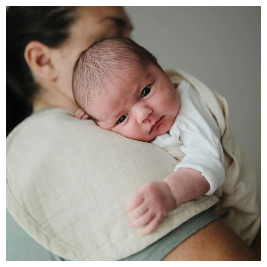 Mushie Burp Cloth (Fall Yellow/Fog)