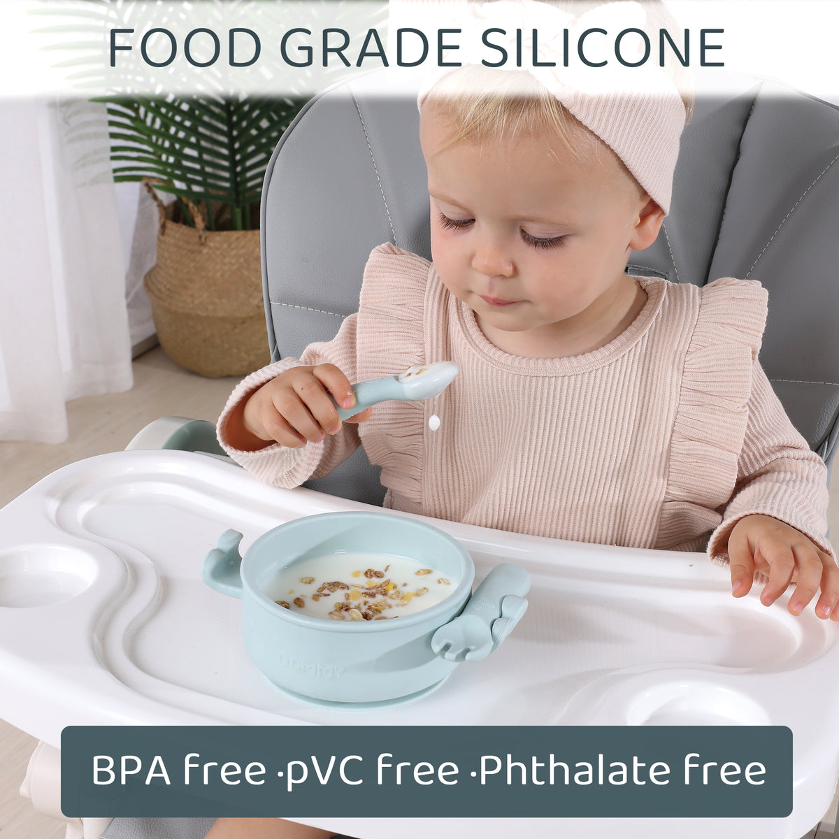 Smily Mia Dommy Butterfly Silicone Baby Feeding Set