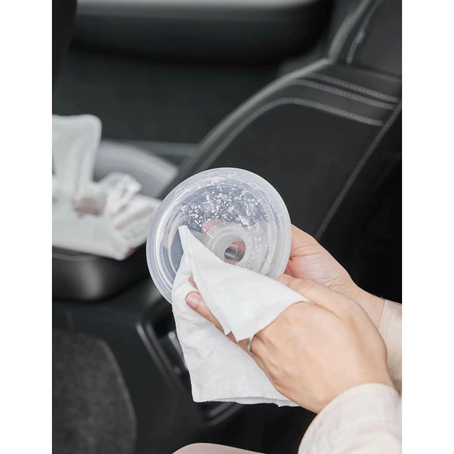 Momcozy Natural Breast Pump Wipes for Pump Parts Cleaning On-the-go (Pack of 30)