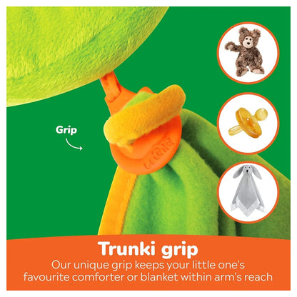 Trunki Travel Neck Pillow Includes Grip for Comforter (Green)