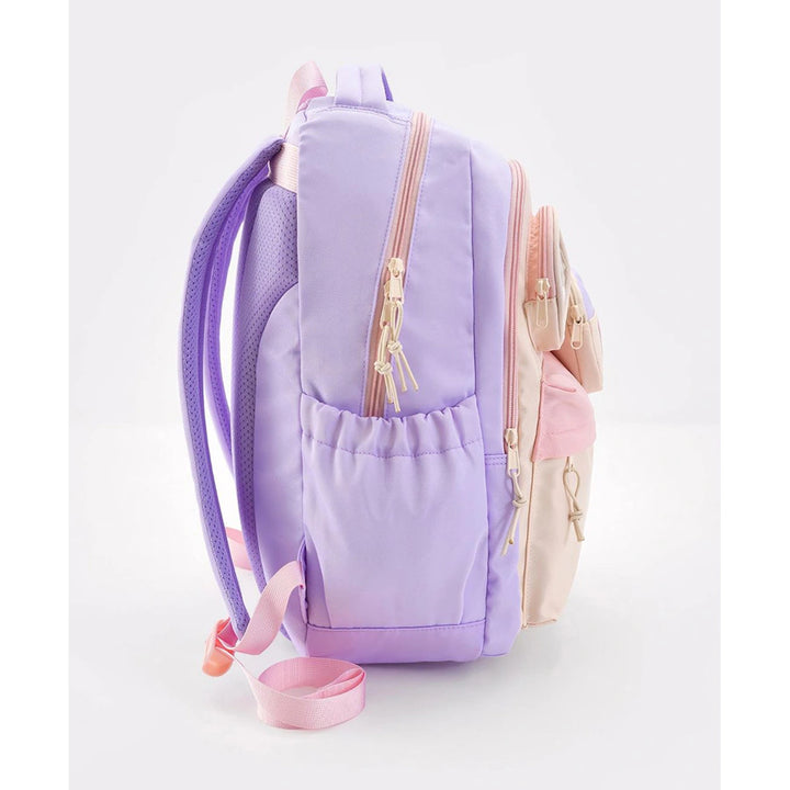 Bonfino Backpack 19 "(Purple and Beige)