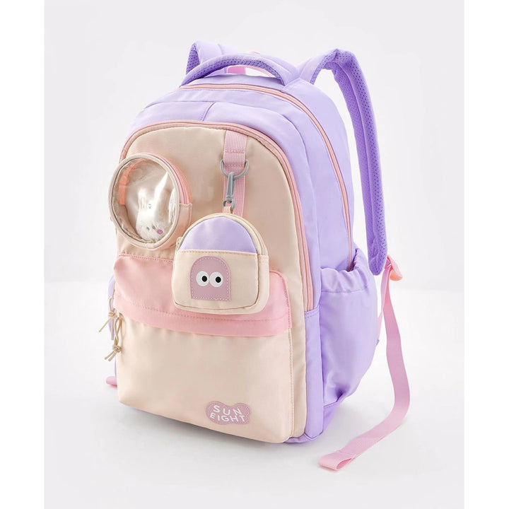 Bonfino Backpack 19 "(Purple and Beige)