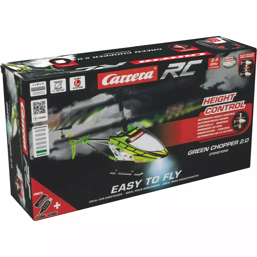 طائرة هليكوبتر كاريرا RC Chopper 2.0 (خضراء) طائرة هليكوبتر كاريرا RC Chopper 2.0 (خضراء)