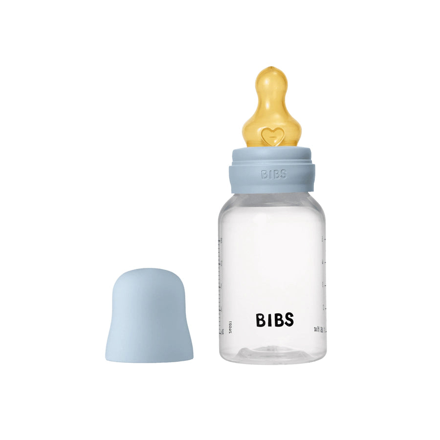 Bibs Baby Bottle Round Latex 1 Pack 150 ml Slow Flow Baby Blue