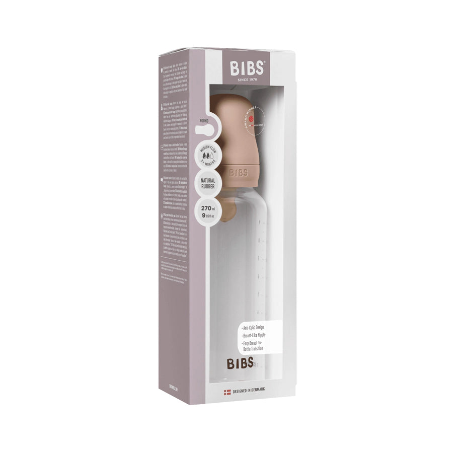 Bibs Baby Bottle Round Latex 1 Pack 270 ml Medium Flow Blush