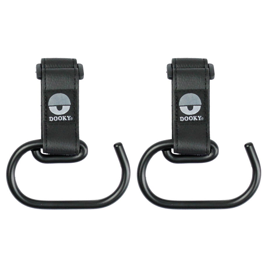 Dooky Buggy Hook Large 2pcs (Black)