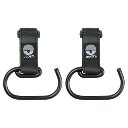 Dooky Buggy Hook Large 2pcs (Black)