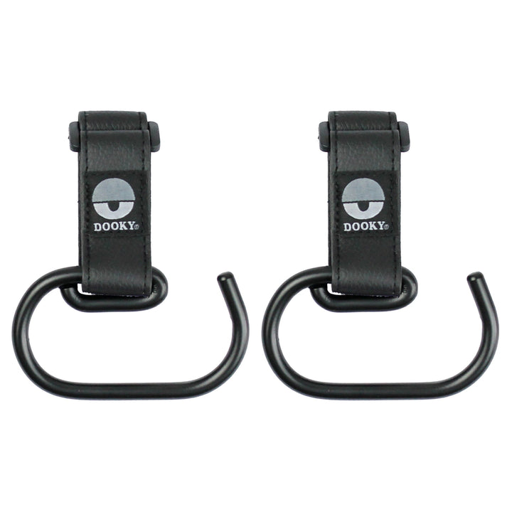 Dooky Buggy Hook Large 2pcs (Black)