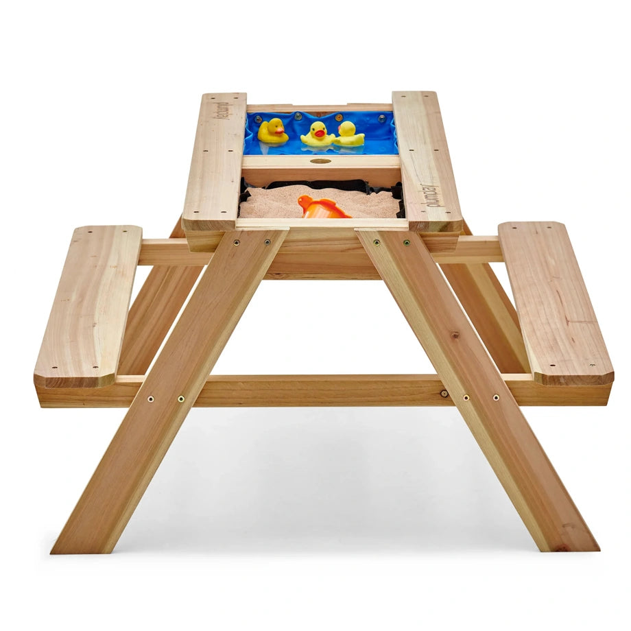 Plum Play Surfside Wooden Sand & Water Picnic Table-Natural
