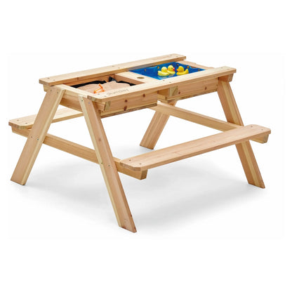 Plum Play Surfside Wooden Sand & Water Picnic Table-Natural
