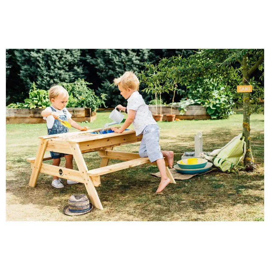 Plum Play Surfside Wooden Sand & Water Picnic Table-Natural