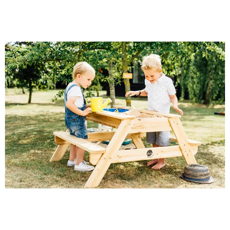 Plum Play Surfside Wooden Sand & Water Picnic Table-Natural