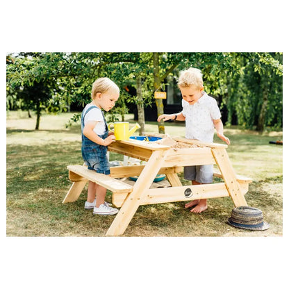 Plum Play Surfside Wooden Sand & Water Picnic Table-Natural