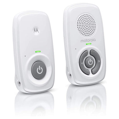 Motorola AM21 UK Audio Baby Monitor (300 Meter Range, High Sensitivity Microphone) White