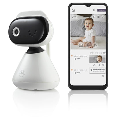 Motorola Nursery PIP1000 Baby Monitor (WiFi HD Camera, 2-Way Audio, Digital Zoom, Temperature Sensor, Lullabies, Night Vision)