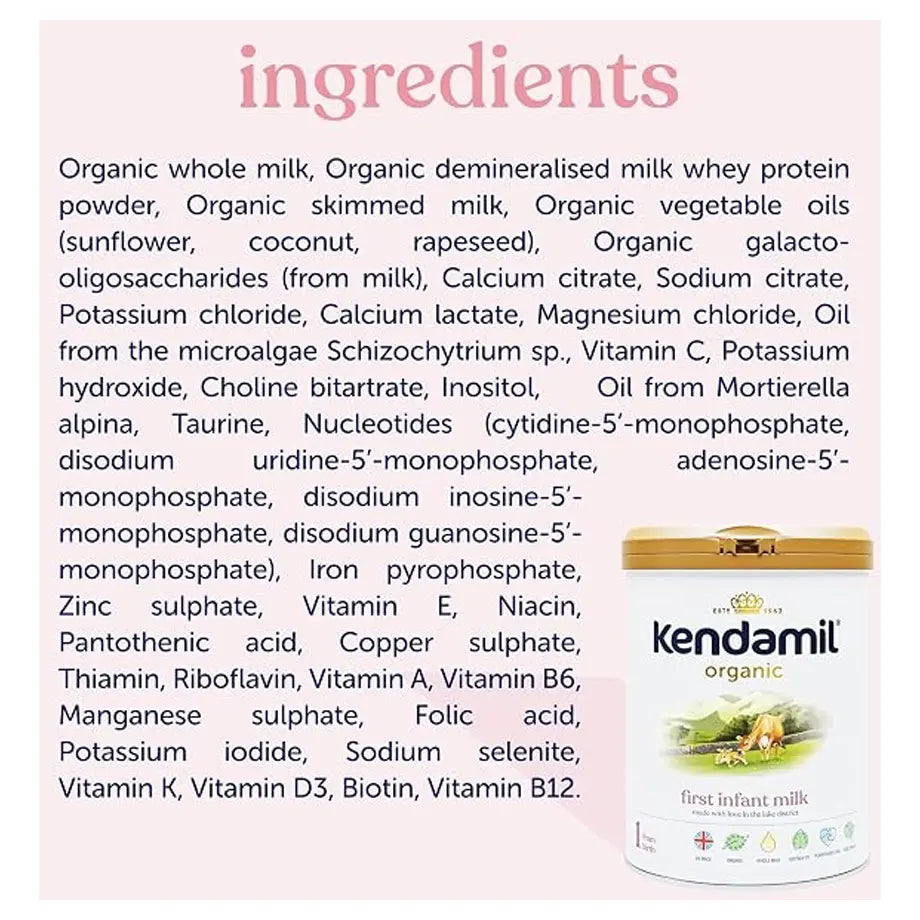 Kendamil Organic Stage 1 Infant Milk Formula (From Birth) 800g
