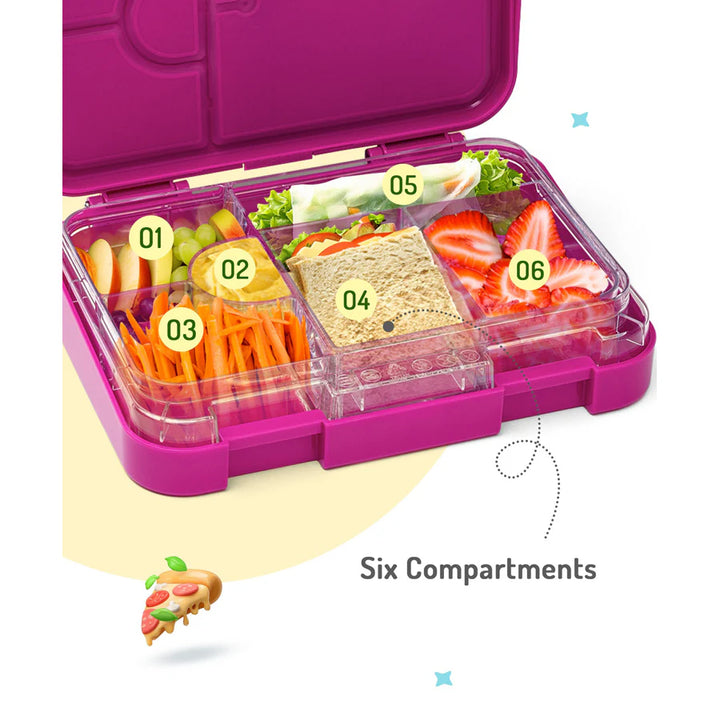 Bonfino Unicorn ABS Bento Lunch Box 1.1L (Pink)