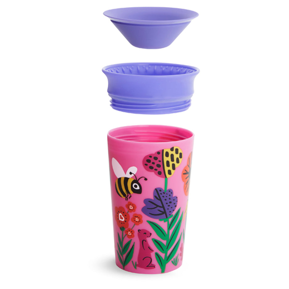 Munchkin Miracle 360° WildLove Sippy Cup Pack of 2 (Lemur & Bee)