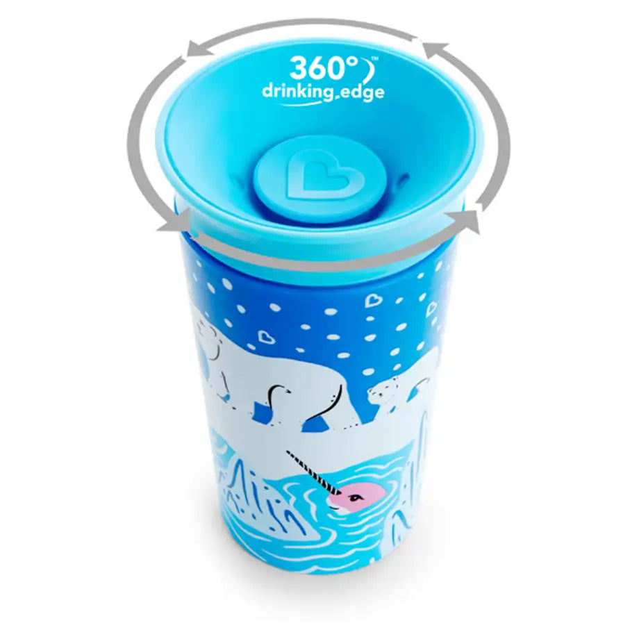 Munchkin Miracle 360° WildLove Sippy Cup Pack of 2 (Polar Bear & Orca)