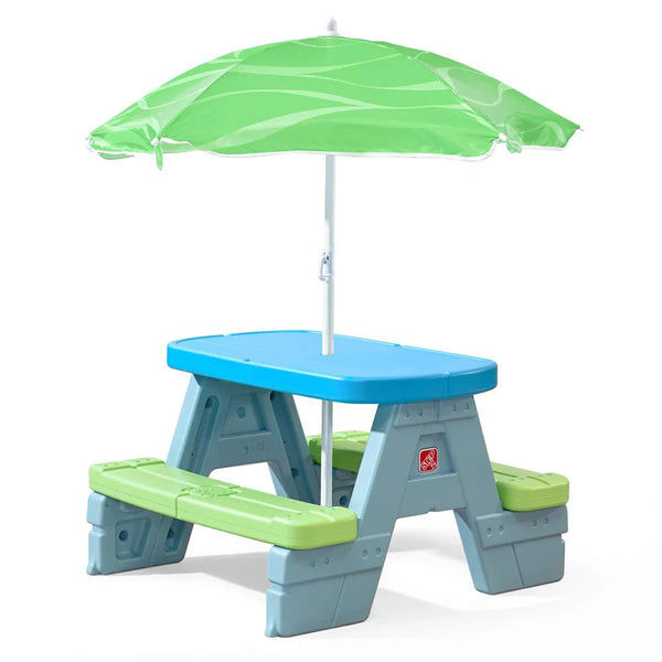 Step2 Sun & Shade Picnic Table With Umbrella Kraft Carton