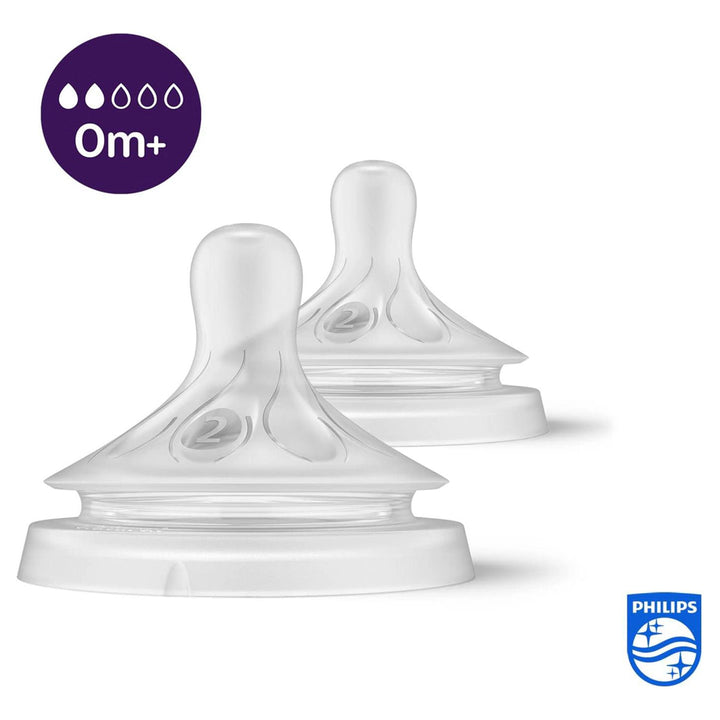 Philips Avent Natural 3.0 Feeding Teats Pack of 2 (0m+) - SCY962/02