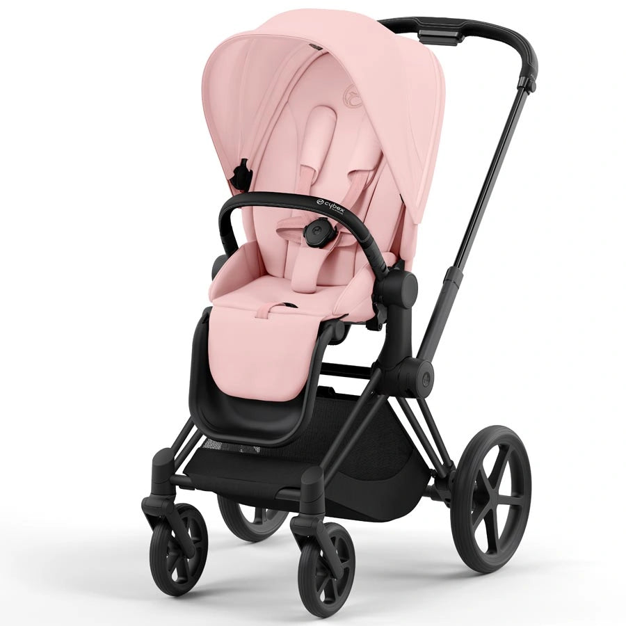 Cybex - إطار Priam باللون الأسود غير اللامع مع مجموعة مقعد Cybex - إطار Priam باللون الأسود غير اللامع مع مجموعة مقعد