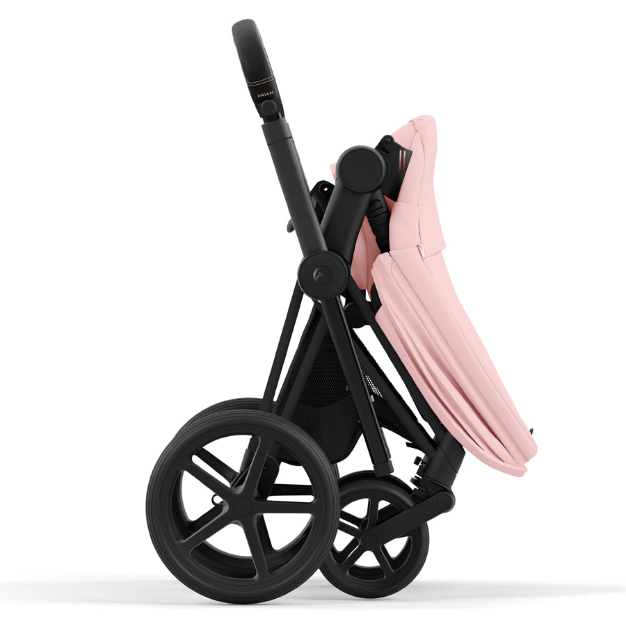 Cybex - إطار Priam باللون الأسود غير اللامع مع مجموعة مقعد Cybex - إطار Priam باللون الأسود غير اللامع مع مجموعة مقعد