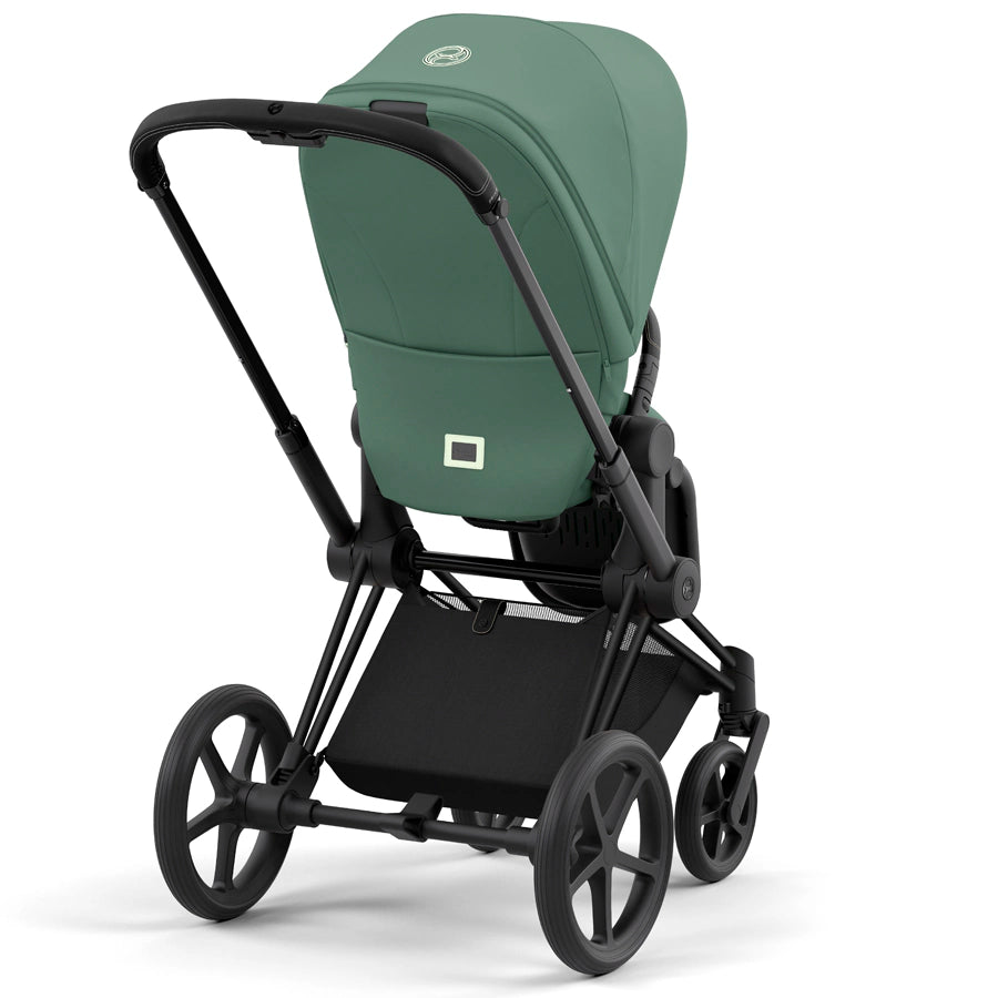 Cybex - إطار Priam باللون الأسود غير اللامع مع مجموعة مقعد Cybex - إطار Priam باللون الأسود غير اللامع مع مجموعة مقعد