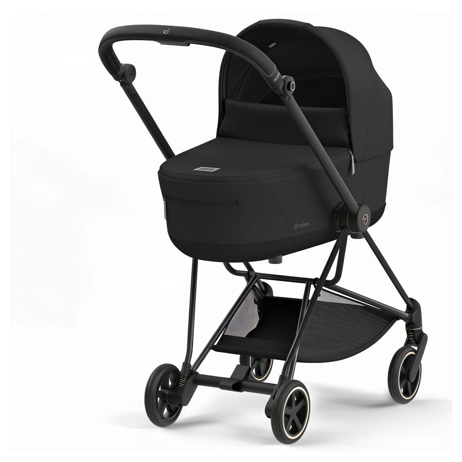 Cybex Mios Matt Black Frame & Lux Carry Cot