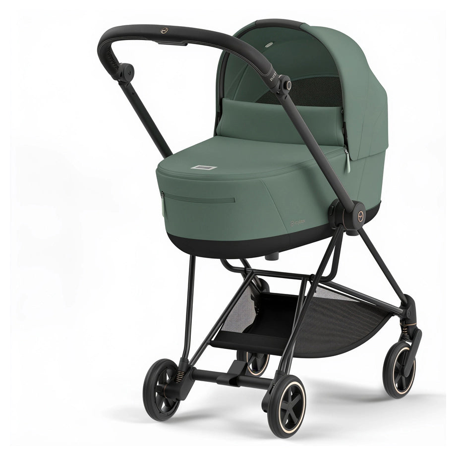 Cybex Mios Matt Black Frame & Lux Carry Cot