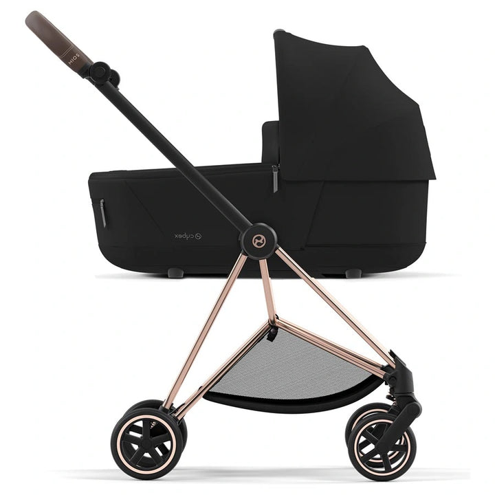 Cybex - Mios Rosegold Frame with Lux Carry Cot (Sepia Black)