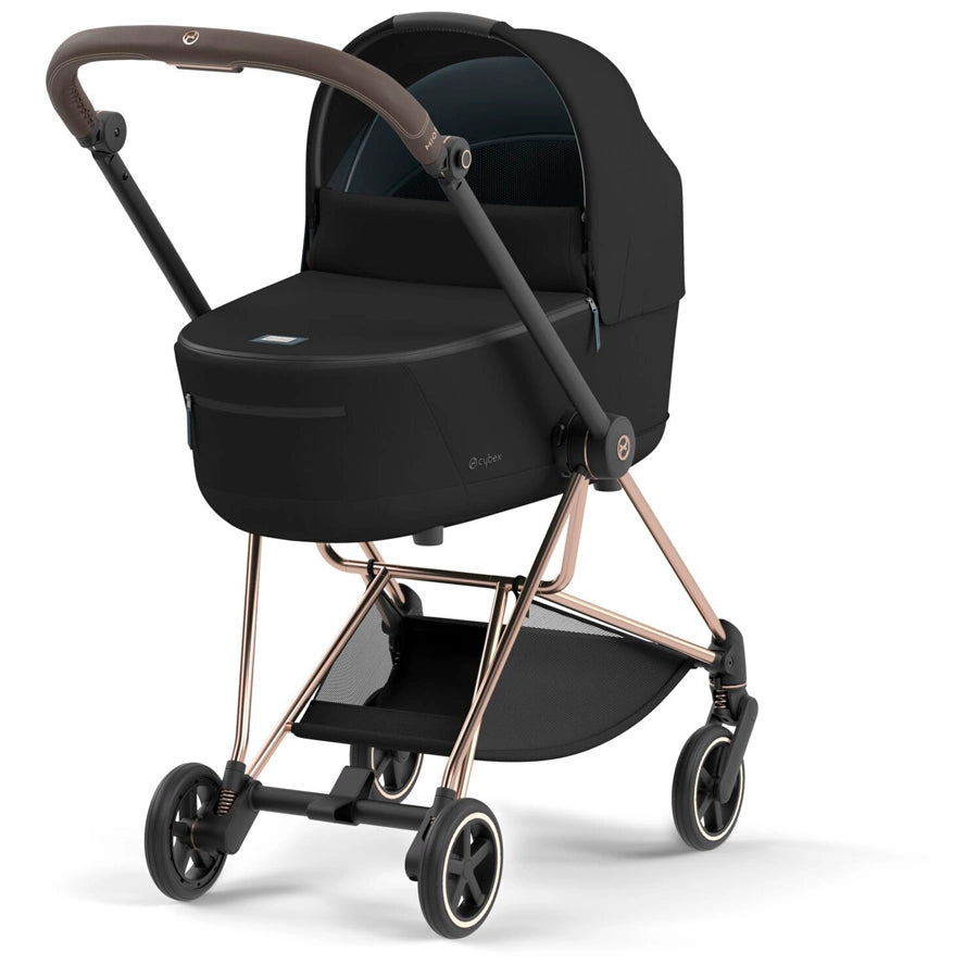 Cybex - إطار Mios Rosegold مع سرير حمل Lux (أسود بني) Cybex - إطار Mios Rosegold مع سرير حمل Lux (أسود بني)