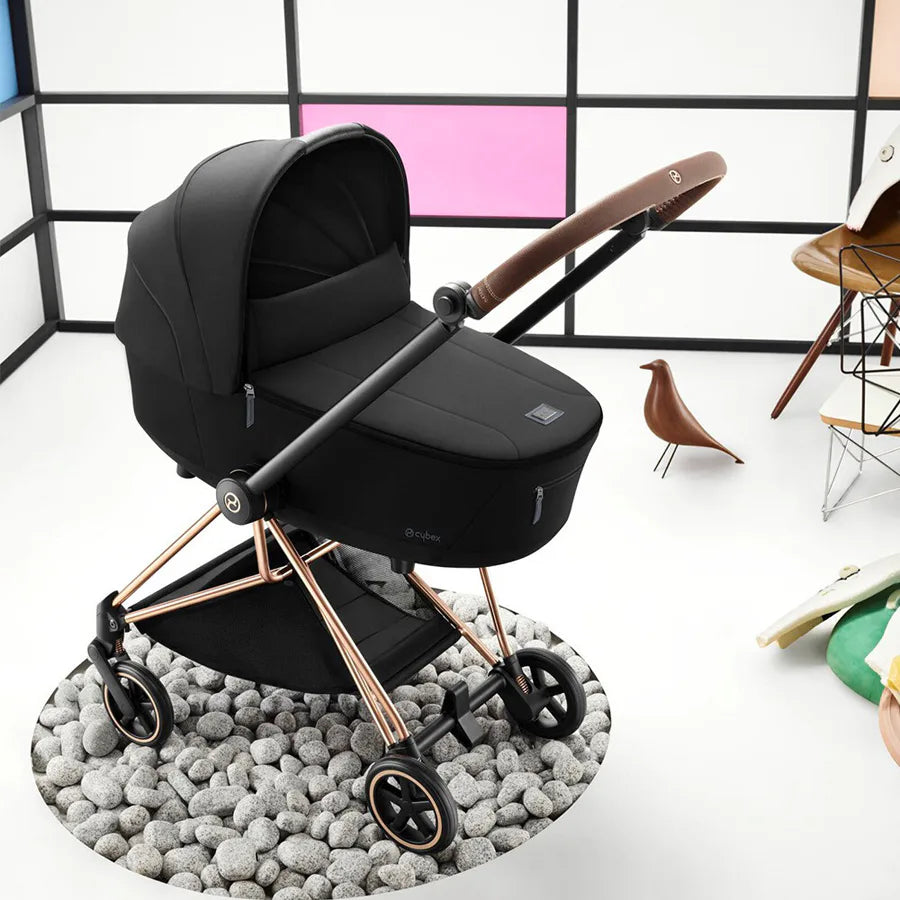Cybex - إطار Mios Rosegold مع سرير حمل Lux (أسود بني) Cybex - إطار Mios Rosegold مع سرير حمل Lux (أسود بني)