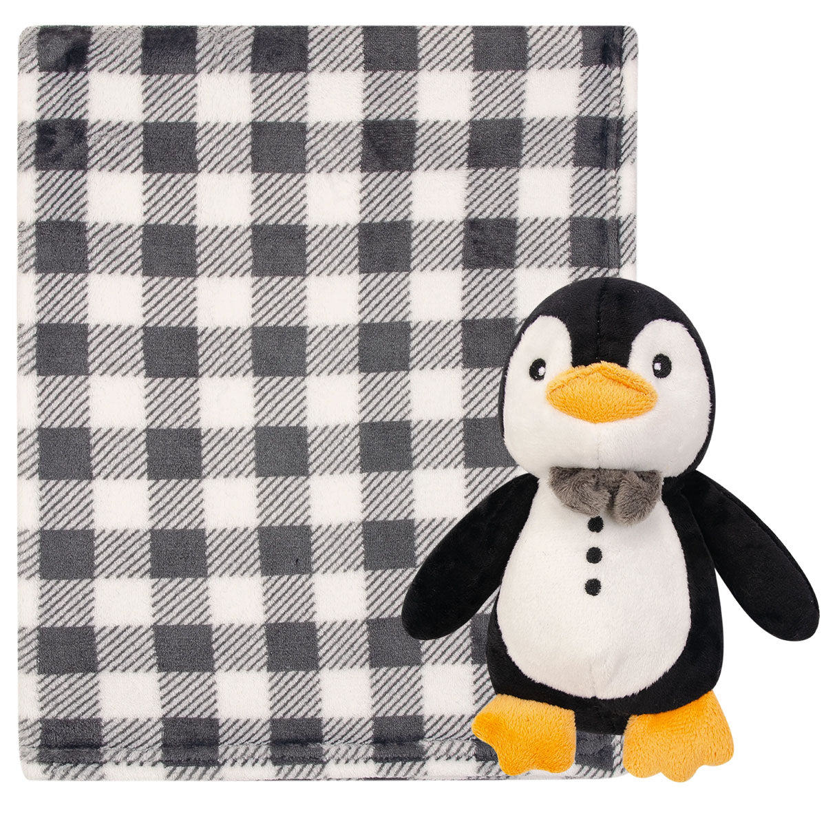 Hudson Baby - Plush Blanket And Toy - Mr Penquin