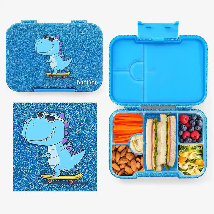 Bonfino Dino ABS Bento Lunch Box 1L (Blue)