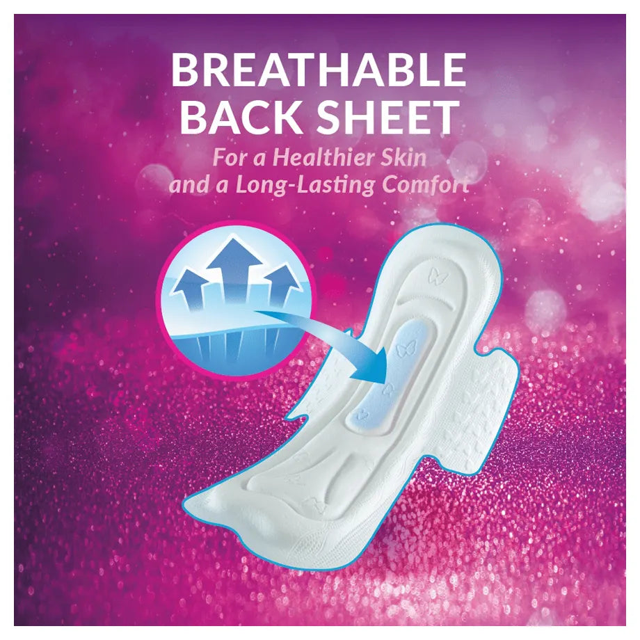 Private Maxi Folded Night Sanitary Pads with Wings (8 Pads)