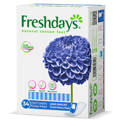 Freshdays Daily Liners Long Singles 34 Pads