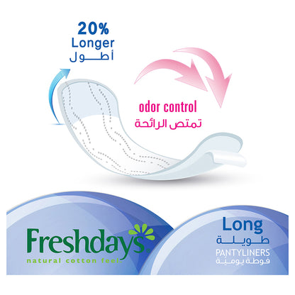 Freshdays Daily Liners Long Singles 34 Pads