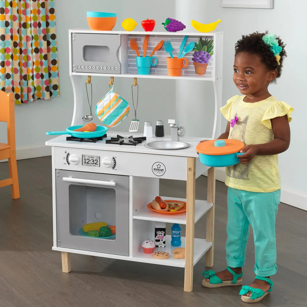 KidKraft All Time Play Kitchen With Accessories KidKraft All Time Play Kitchen With Accessories