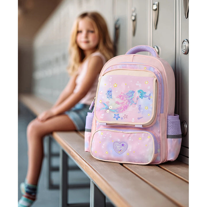 Bonfino Mermaid School Bag 17"(Pink)