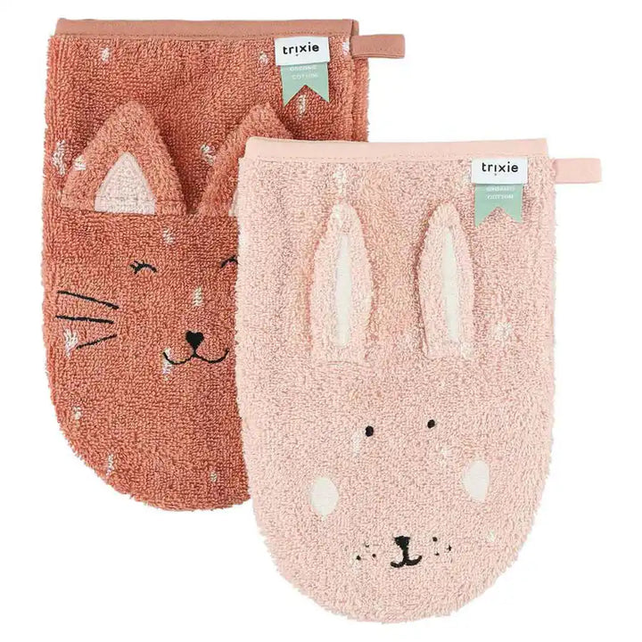 Trixie Washcloths Pack of 2 Mrs.Cat Mrs.Rabbit