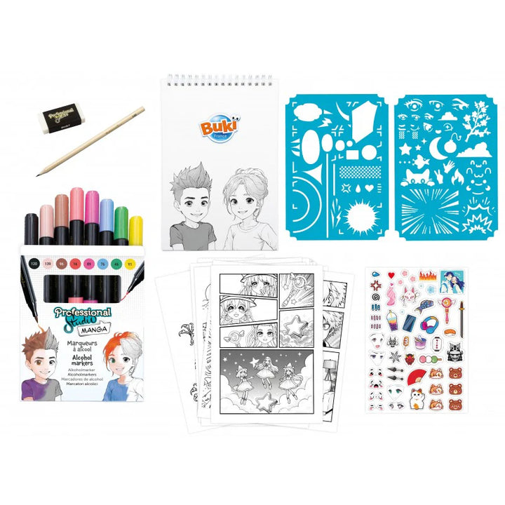 Buki France Professional Studio Manga Book With Coloring Sheet