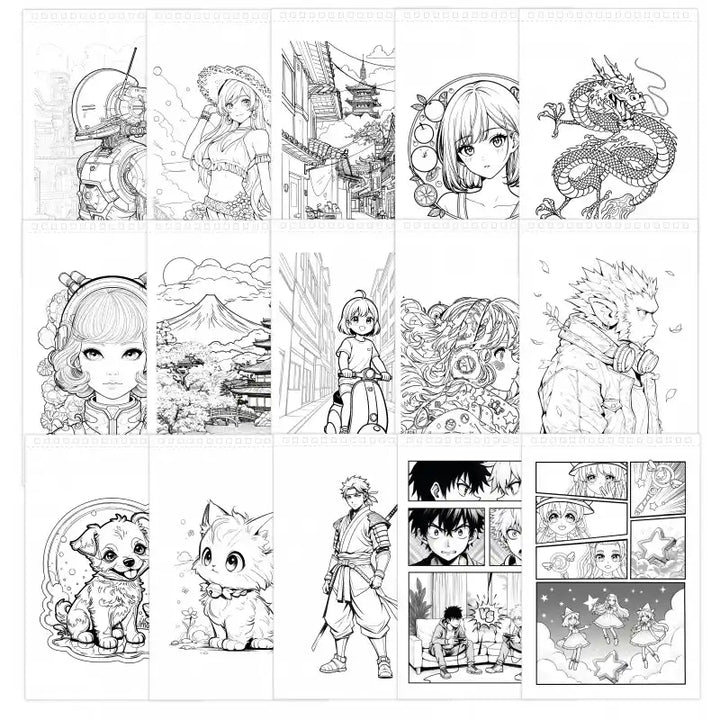 Buki France Professional Studio Manga Book With Coloring Sheet