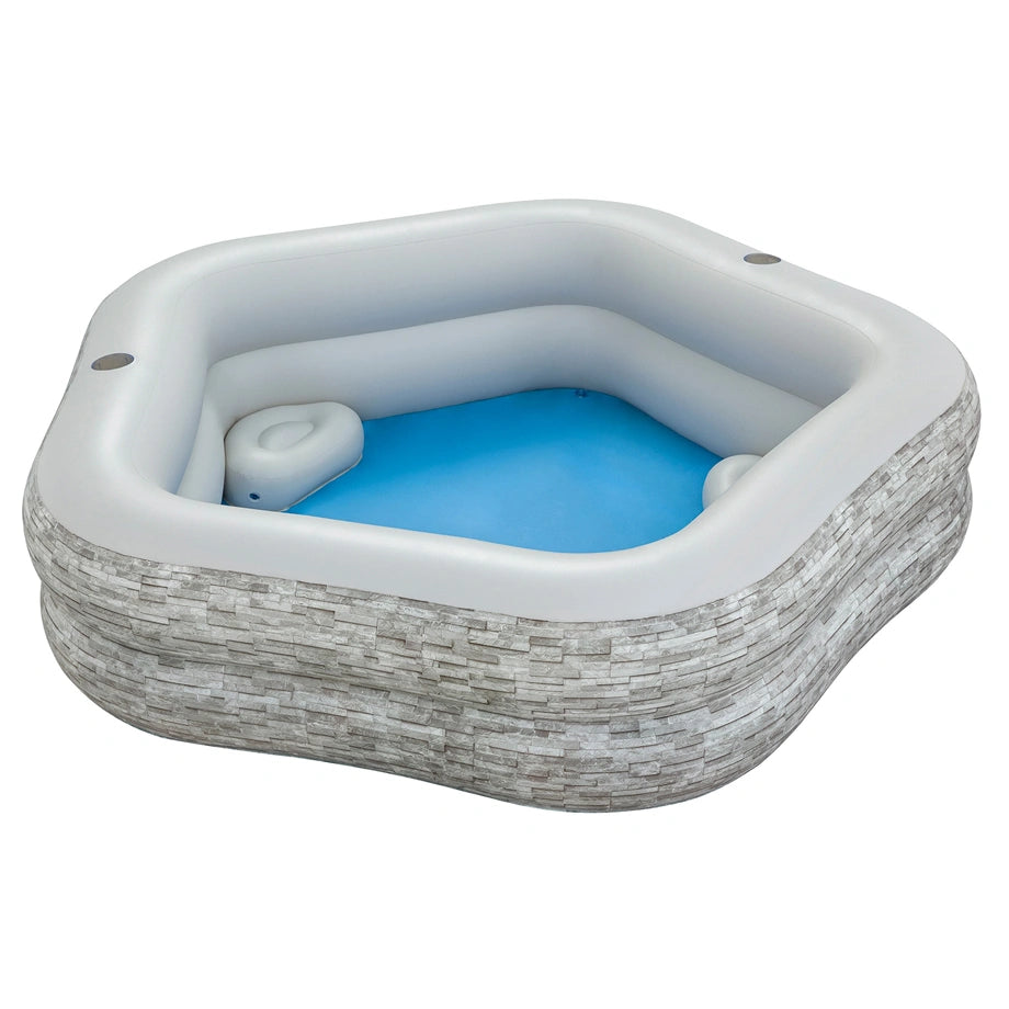 Bestway TruPrint Stone Family Pool (2.13 m x 2.06 m x 53 cm)